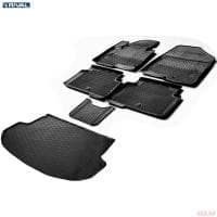 Комплект ковриков салона и багажника для Hyundai Santa Fe 5 мест (2012-2018) № K12306003-2