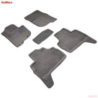 Коврики салона 3D текстильные для Mitsubishi Pajero Sport (2016-2025) серые № 94392