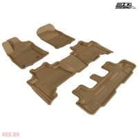 Коврики салона Sotra Liner 3D VIP бежевые для Toyota Land Cruiser Prado 150 (2009-2013) 3 ряда № ST 73-00038
