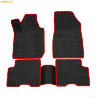 Коврики салона 3D EVA ромб резиновые для Renault Arkana (2019-2025) с красным кантом № 9229040104