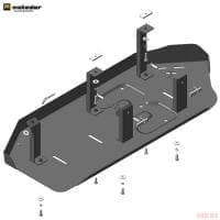 Защита трубок кондиционера для Volkswagen Multivan (2020-2025) № 72704