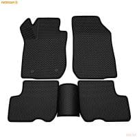 Коврики салона 3D EVA ромб резиновые для Lada (ВАЗ) Largus (2012-2025) 5 мест с черным кантом № 9239020101