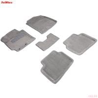 Коврики салона 3D текстильные для Hyundai Solaris (2017-2022) серые № 89166