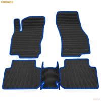 Коврики салона EVA cоты резиновые для Skoda Karoq (2020-2025) с синим кантом № 9130035103