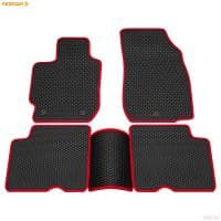 Коврики салона Rezkon EVA резиновые для Nissan Almera (2013-2018) с красным кантом № 9025005204