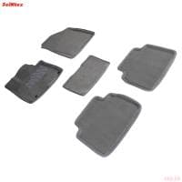 Коврики салона 3D текстильные для Hyundai Tucson (2021-2025) серые № 96497