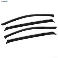 Дефлекторы окон для Chery Tiggo 4 (2018-2025) с хромированным молдингом № CHROMEX.63050