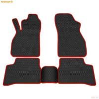 Коврики салона Rezkon EVA резиновые для Hyundai Accent (2001-2010) с красным кантом № 9020010104