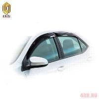 Дефлекторы окон CA Plastic Classic полупрозрачные для Toyota Corolla седан (2013-2018) № 2010030308814