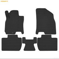 Коврики салона 3D EVA Ромб резиновые для Baic U5 Plus (2021-2025) с черным кантом № 9263005101