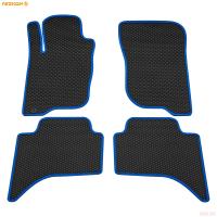 Коврики салона EVA резиновые для Mitsubishi L200 (2008-2015) с синим кантом № 9024025103