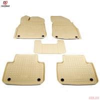 Коврики 3D салона для Volkswagen Touareg (2018-2025) бежевые № NPA11-C95-700-B