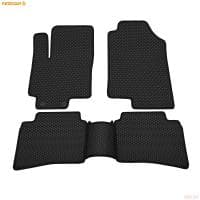 Коврики салона Rezkon EVA резиновые для Hyundai Solaris (2017-2022) с черным кантом № 9020050201