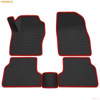 Коврики салона 3D EVA Ромб резиновые для Ford Focus 2 (2008-2011) с красным кантом № 9216010104