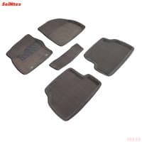 Коврики салона 3D текстильные для Ford Focus 2 (2008-2011) серые № 71716