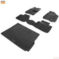 Комплект ковриков салона и багажника для Lada (ВАЗ) Vesta Cross универсал (2017-2025) с фальш полом № K9600101-4