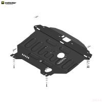 Защита картера и КПП для Hyundai Sonata (2010-2014) (только для Российского рынка) № 70918