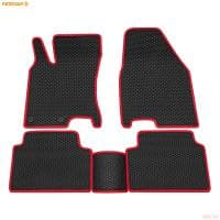 Коврики салона EVA cоты резиновые для Nissan Qashqai (2007-2014) с красным кантом № 9025020104