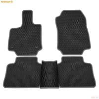 Коврики салона Rezkon EVA cоты резиновые для Toyota RAV4 (2019-2025) с серым кантом № 9034035302