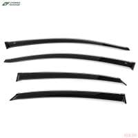 Дефлекторы боковых окон для Hyundai Solaris седан (2017-2022) с хромированным молдингом № H25617CR