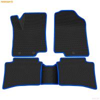 Коврики салона 3D EVA Ромб для Hyundai Solaris (2010-2017) с синим кантом № 9220050103