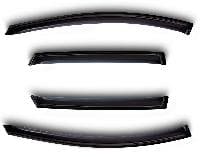 Дефлекторы боковых окон SIM для Ford Mondeo седан (2015-2022) с хромированным молдингом № SFOMON1532-Cr