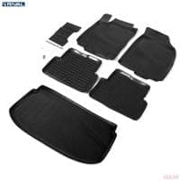 Комплект ковриков салона и багажника для Chevrolet Aveo хэтчбек (2012-2015) № K11001003-1