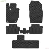 Коврики салона EVA для Mitsubishi Montero Sport (2015-2021) с черной окантовкой, 6 шт. № EVA.B.0503503322110k