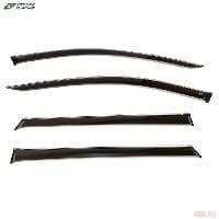 Дефлекторы окон для Mazda CX-9 (2017-2025) с хромированным молдингом № M24417CR