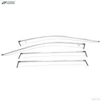 Дефлекторы боковых окон для Toyota RAV4 (2019-2025) прозрачные с хромированным молдингом № TC214019CR