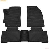 Коврики салона 3D EVA Ромб резиновые для Hyundai Creta (2021-2025) с черным кантом № 9220065201