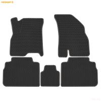 Коврики салона 3D EVA Ромб резиновые для Chery Tiggo 8 Pro (2021-2025) с серым кантом № 9211041102