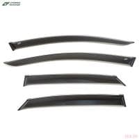 Дефлекторы окон широкие для Volkswagen Polo седан (2010-2020) с хромированным молдингом № VE23010CR