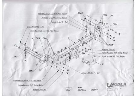 Фаркоп Imiola для Opel Corsa D (2006-2010) № O.033