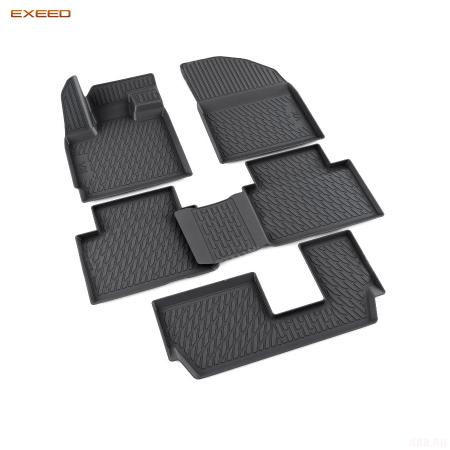 Коврики салона 3D оригинальные для Exeed VX (2021-2025) (в комплекте 3-й ряд) 5 шт. № KREXEED10813