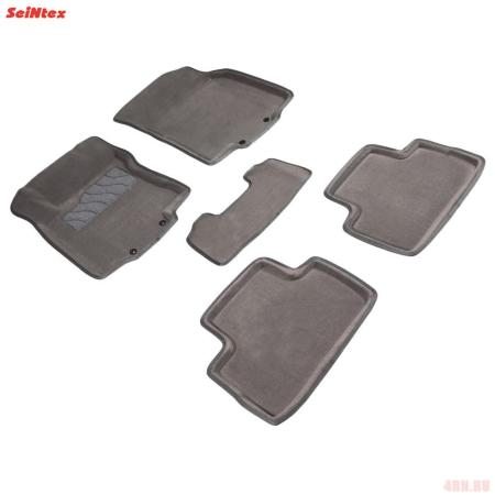 Коврики салона 3D текстильные для Nissan Qashqai (2016-2021) серые № 88890