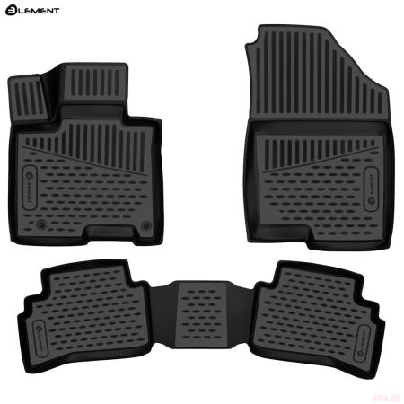 Коврики 3D салона для Hyundai Tucson (2021-2025) Европа, 3 шт. № ELEMENT3DAN0352210