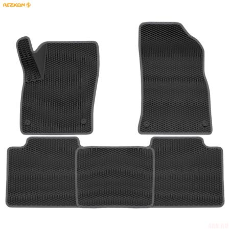 Коврики салона 3D EVA Ромб резиновые для Geely Monjaro (2022-2025) с серым кантом № 9217040102