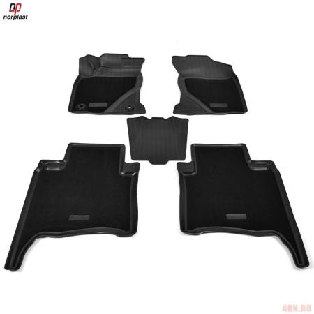 Коврики салона Norplast 3D комбинированные для Toyota Fortuner (2015-2025) 5 мест № NPA11-C88-230-CM