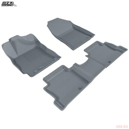 Коврики салона Sotra 3D Lux для Hyundai Elantra седан (2016-2020) серые № STR67-00047