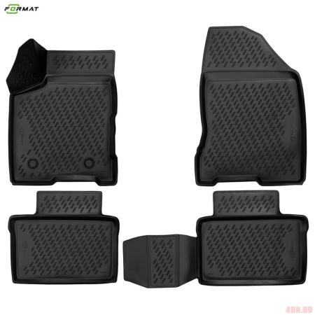 Коврики в салон 3D Format для Lada (ВАЗ) Vesta (2015-2025) (повышенная износостойкость) № FORMAT.CARLD00001k
