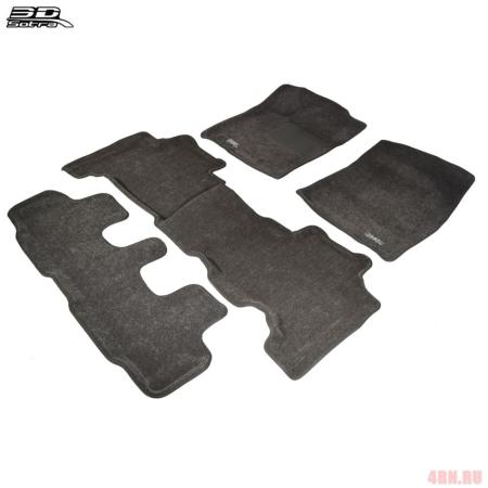 Коврики салона Sotra Liner 3D Lux серые для Toyota Land Cruiser Prado 150 (2012-2025) 3 ряда № ST 74-00568