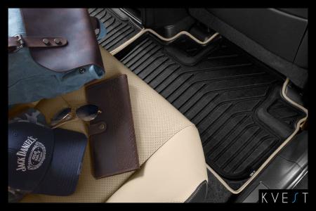 Коврики в салон 3D Kvest для Lexus LX (2015-2021) серые № KVESTLEX00002Kg2