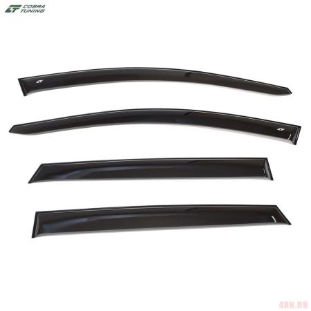 Дефлекторы окон для Hyundai Solaris хэтчбек (2011-2014) широкие № HE22811