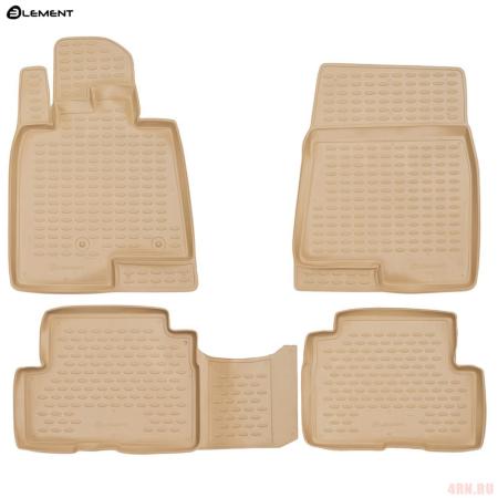 Коврики салона для Mitsubishi Pajero 4 (3дв.) (2006-2021) бежевые № RSA-35.18.212