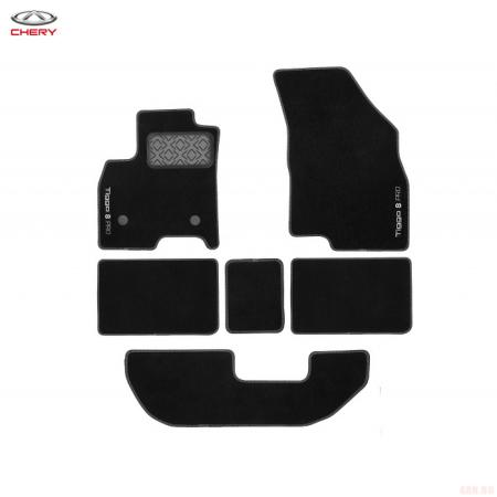 Коврики салона текстильные оригинальные для Chery Tiggo 8 Pro (2021-2025) 6 шт. № CHERY0224