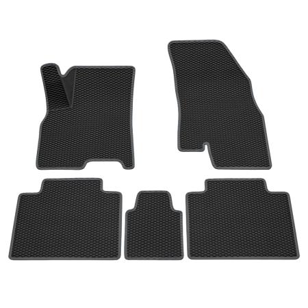 Коврики салона 3D Eva ромб резиновые для Chery Tiggo 4 (2019-2025) c серым кантом № 9211030102