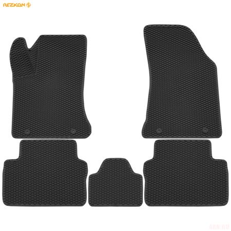 Коврики салона 3D EVA Ромб резиновые для Geely Emgrand 7 (2022-2025) с черным кантом № 9217005201