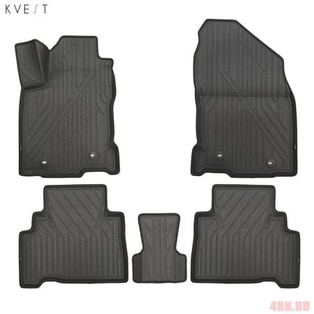 Коврики в салон 3D Kvest для Lexus NX (2014-2021) серые № KVESTLEX00003Kg