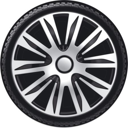 Колпаки R15 Nardo серебристо черный 4 шт. Gorecki VSK-00582477